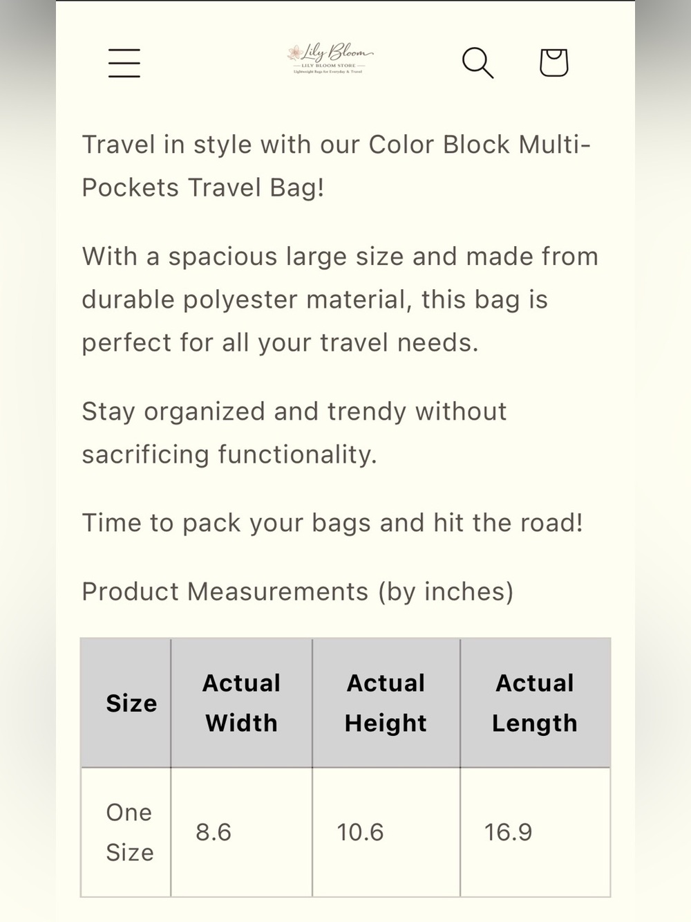 Color Block Duffel Bag Never Used - Picture 7 of 7
